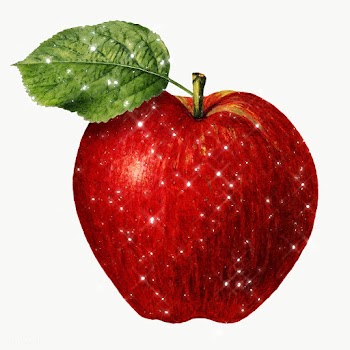 Red sparkling apple sticker illustration design element  | Free  transparent png - 2336850
