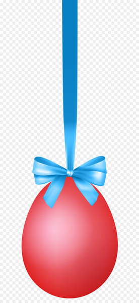 Red Sphere - Red Hanging Easter Egg with Bow Transparent Clip Art Image 