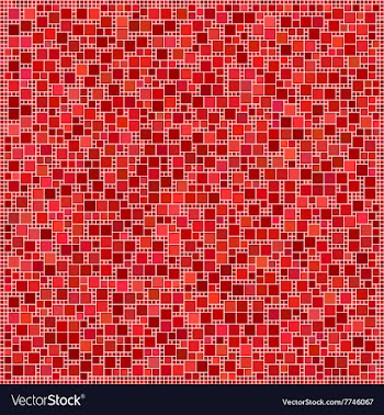Red square mosaic pattern background vector image