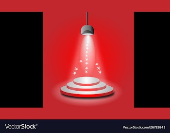 Red stage lighting design vector image