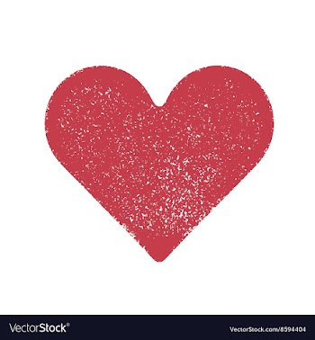 Red stamped heart vector image