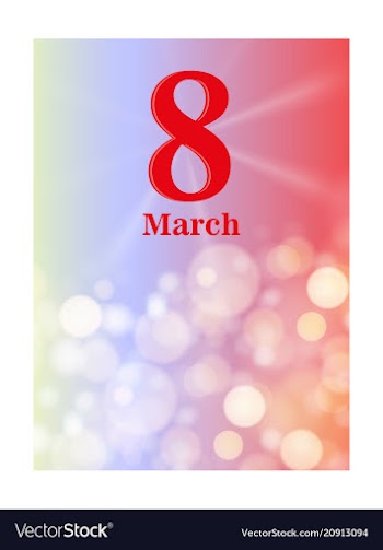 Red style 8 march brochure banner 8 march vector image