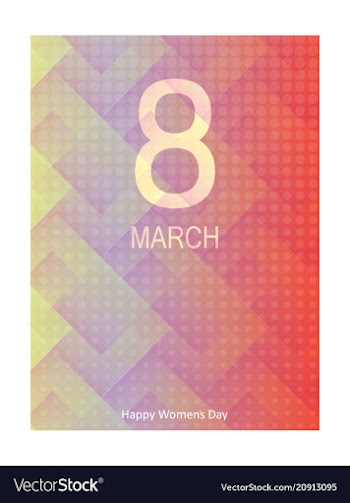 Red style 8 march brochure banner 8 march vector image