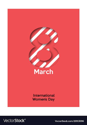 Red style 8 march brochure banner 8 march vector image