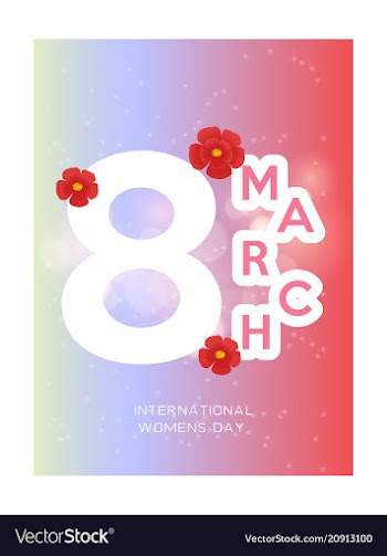 Red style 8 march brochure banner 8 march vector image