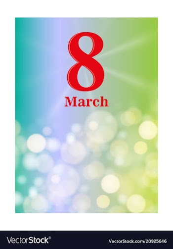 Red style 8 march brochure banner 8 march vector image