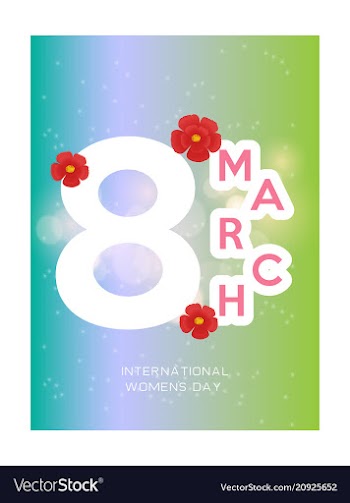 Red style 8 march brochure banner 8 march vector image