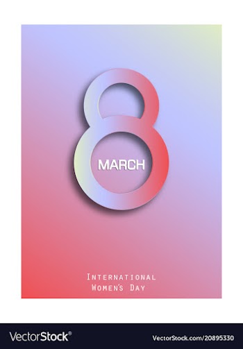Red style 8 march design elements 8 march vector image