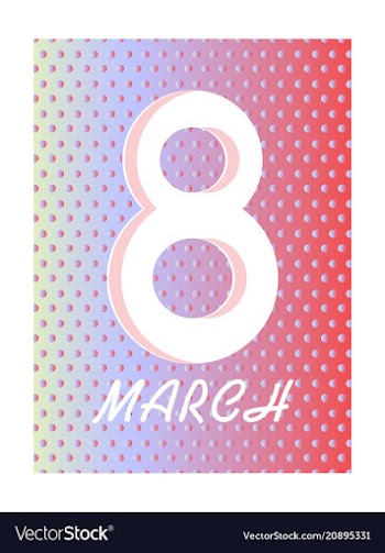 Red style 8 march design elements 8 march vector image