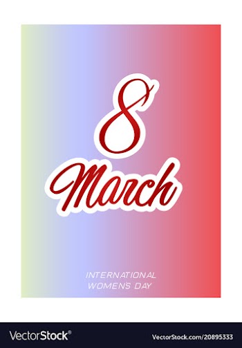 Red style 8 march design elements 8 march vector image