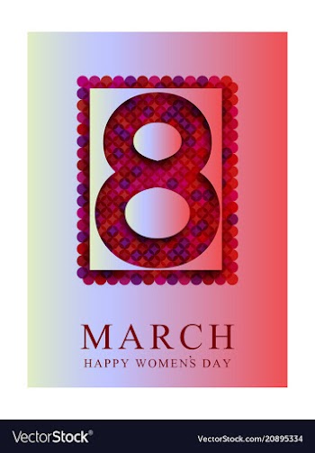 Red style 8 march design elements 8 march vector image