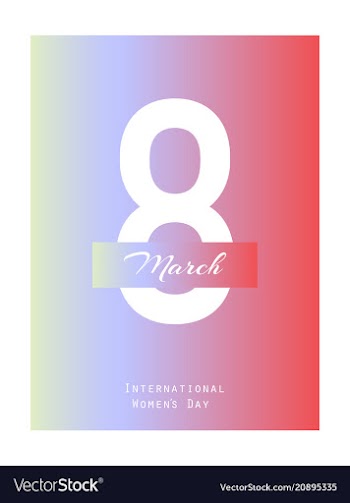 Red style 8 march design elements 8 march vector image