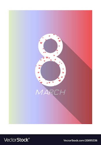 Red style 8 march design elements 8 march vector image