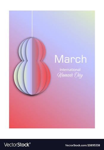 Red style 8 march design elements 8 march vector image