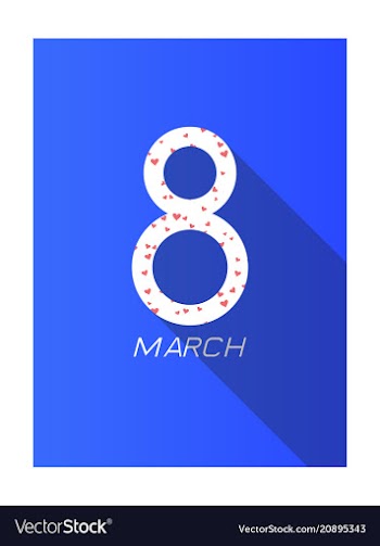 Red style 8 march design elements 8 march vector image