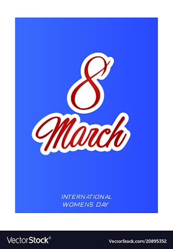 Red style 8 march design elements 8 march vector image