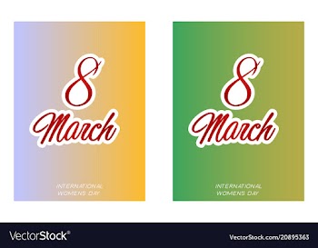 Red style 8 march design elements 8 march vector image