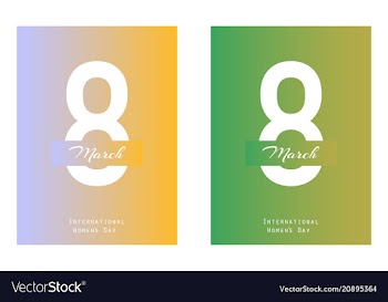 Red style 8 march design elements 8 march vector image