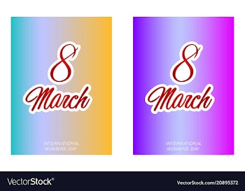 Red style 8 march design elements 8 march vector image