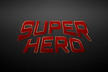 Red superhero text typography illustration | Free stock illustration | High Resolution graphic