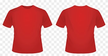 Red T-shirt Clipart - Red T Shirt Front And Back