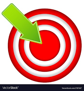 Red target vector image