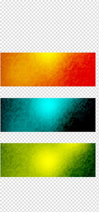 Red, teal, and green illustrations, Mosaic , 3 color mosaic banner transparent background PNG clipart