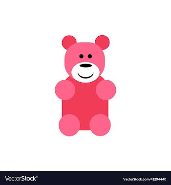 red teddy bear with heart isolated