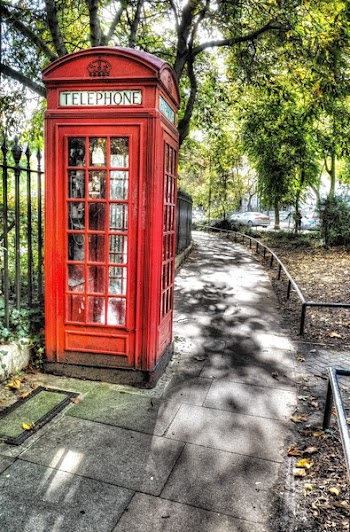 Red Telephone Booth on Park