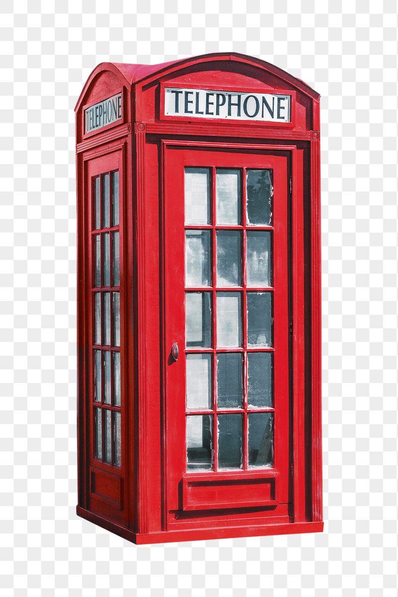 Red telephone booth png sticker, | Free PNG - rawpixel