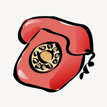 Red telephone doodle, illustration vector. | Free Vector - rawpixel