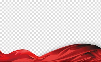 Red textile border, Red , Red Ribbon transparent background PNG clipart