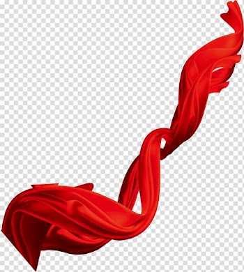 Red textile, Textile Ribbon, Satin ribbons transparent background PNG clipart