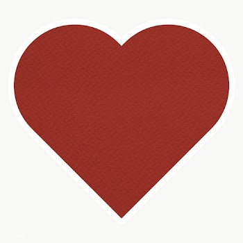 Red textured paper heart shaped sticker design element | Free  transparent png - 2347368