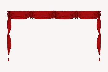 Red theater curtains border frame | Free PSD - rawpixel