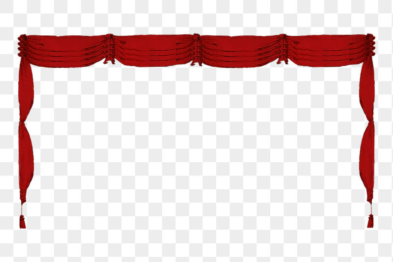 Red theater curtains png border | Free PNG - rawpixel