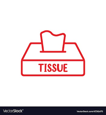 red tissue line icon