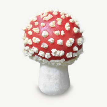 Red toadstool mushroom collage element | Free PSD - rawpixel