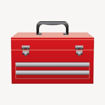 Red tool box clip art | Free Photo - rawpixel