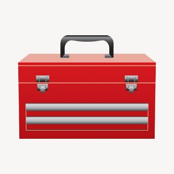 Red tool box clipart, collage | Free PSD - rawpixel