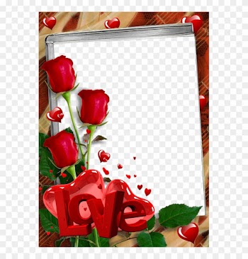 Red Transparent Frame With Roses And Love Gallery Yopriceville - Png Love Photo Frames