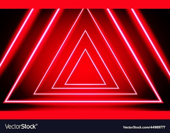 red triangle abstract neon effect