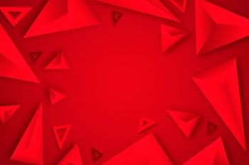 Red triangle background 3d design Free Vector