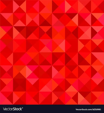Red triangle tile mosaic background vector image