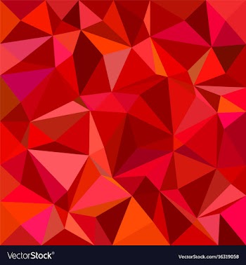 Red triangle tile mosaic pattern background vector image