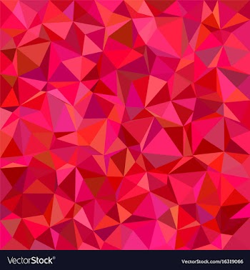Red triangle tile mosaic pattern background vector image