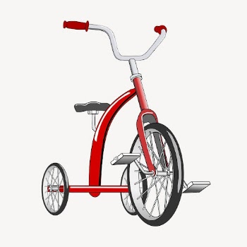 Red tricycle clipart, illustration vector. | Free Vector - rawpixel
