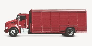 Red truck collage element psd | Free PSD - rawpixel