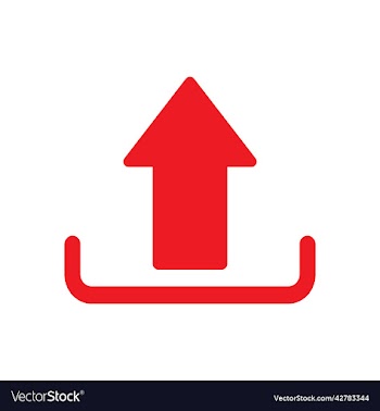 red upload icon