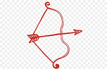 Red Valentines Day Arrow Arc - Love bows 